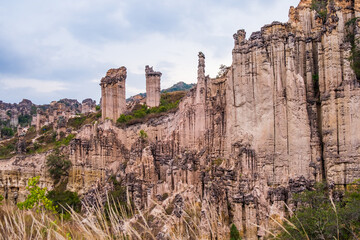 Los Estoraques Unique Natural Area, national park in the Cordillera Oriental of Colombia, Norte...
