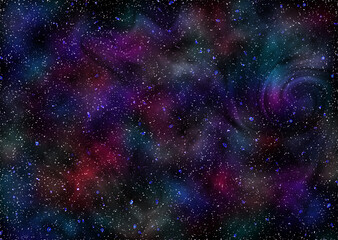 Fototapeta na wymiar fond galaxie violet