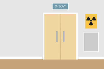  front of the x-ray room. X-ray room for patients