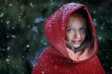 child in medieval cape