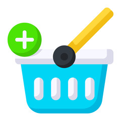 shopping basket flat icon