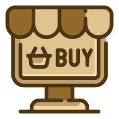 online shop two tone icon