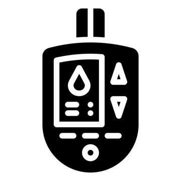 Glucose Meter Glyph Icon