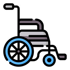 wheelchair line color icon