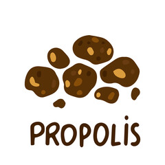 Propolis. Flat illustration. isolated on white. flat.