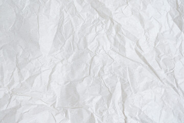 Crumpled white paper texture, place for text