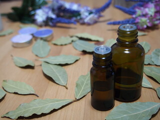 essential oil and lavender