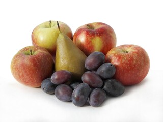 very tasty and wholesome fruits from the garden at autumn