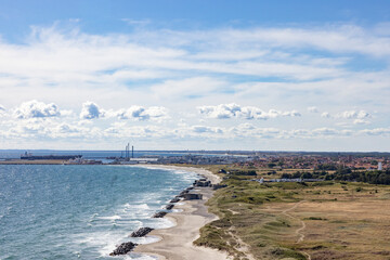 Skagens Odde, English  Scaw Spit or The Skaw)is a sandy peninsula   the northernmost area of Vendsyssel in Jutland, Denmark.,Europe