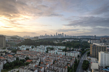 Fototapeta na wymiar Nanning city skyline buildings in Guangxi china 