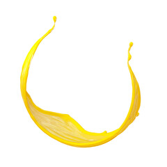 Orange juice splash. 3d illustration of liquid