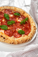 salami pizza pepperoni fast food Takeaway snack healthy meal