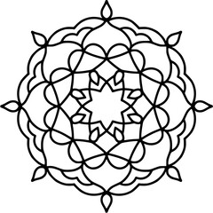 circular simple mandala hand drawn pattern graphic design element