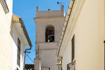 Fototapeta na wymiar Bell tower in the Balones village, Alicante (Spain)