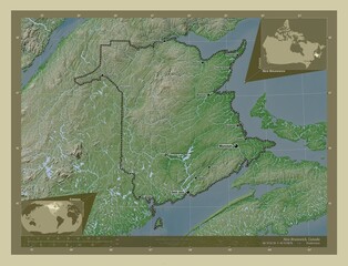 New Brunswick, Canada. Wiki. Labelled points of cities