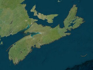 Nova Scotia, Canada. Low-res satellite. No legend