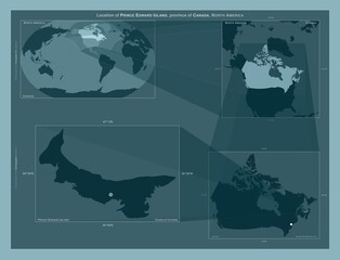 Prince Edward Island, Canada. Described location diagram