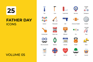 Father day icons collection.