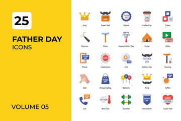 Father day icons collection.