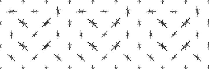 Barbed Wire Icon Seamless Pattern Y_2202001