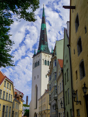 Fototapeta na wymiar St. Olaf's Church, Tallinn, Estonia