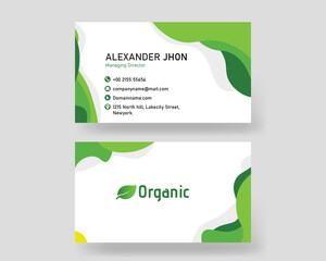 Fototapeta premium Stylish Liquidity Business Card Design Template 