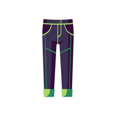 Men's clothing colored icon of trousers. Vector illustration EPS10