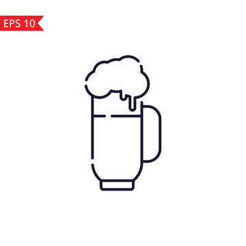 Beer glass icon isolated sign symbol Vector