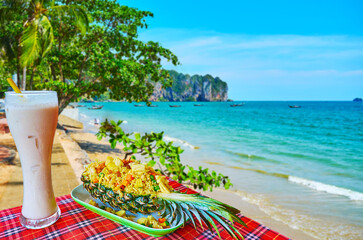 Dinner on Ao Nang coast, Krabi, Thailand