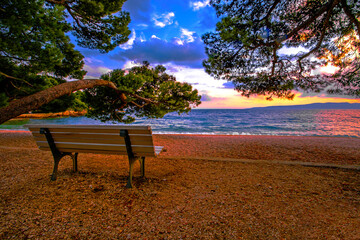  Croatian resort - Brela, Dalmatia, Europe.. exclusive - this image sell only on adobestock	