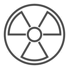 Radiation, pixel perfect, editable stroke, up scalable square line vector icon.