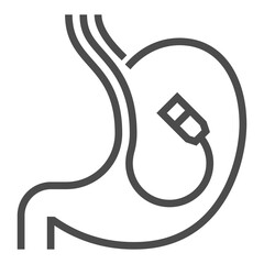 Endoscopy, pixel perfect, editable stroke, up scalable square line vector icon.