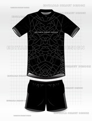 jersey sport shirt template design for soccer Sport, basket ball, running uniform in front view, Shirt  mockup Vector, design very simple and easy to custom