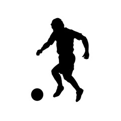 Fototapeta na wymiar football player silhouette vector