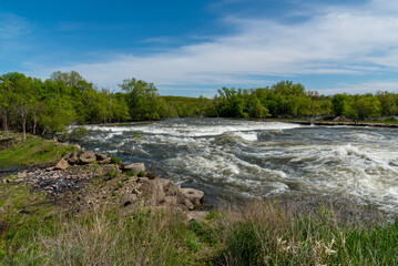 Fox River Rapids At Kaukauna, Wisconsin