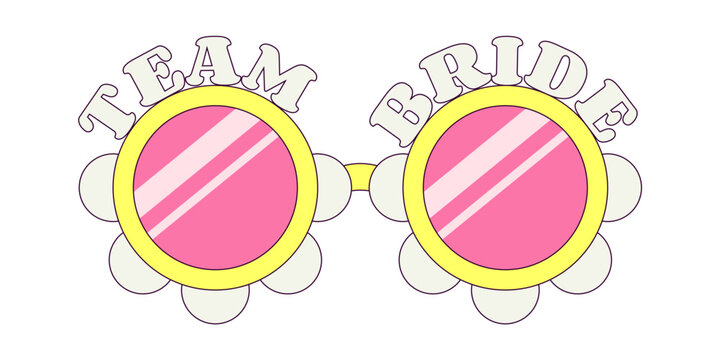 Team Bride Sunglass Bachelorette Party Temporary Sticker or Badge