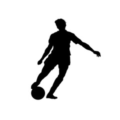 Fototapeta na wymiar football player silhouette vector
