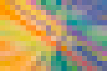 Contrast squared colourful digital mosaic