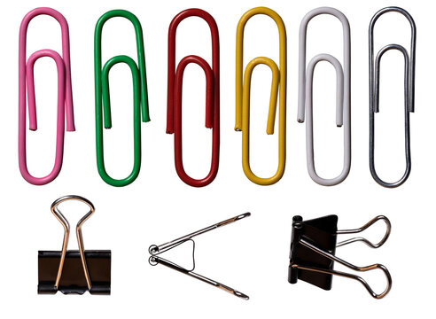Paper clips and clips for archiving documents.