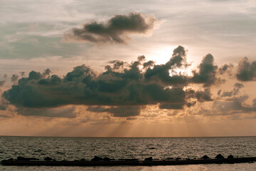 beautiful sunset ,orange sonce and sky