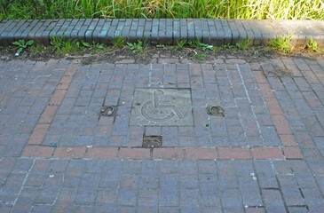 Disabled Wheelchair Parking beside Industrial Canal 