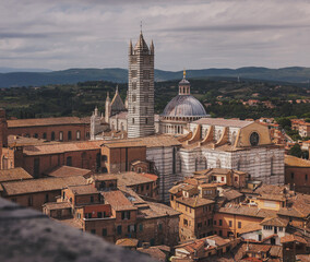 Fototapeta premium Scenery of Siena, a beautiful medieval town in Tuscany