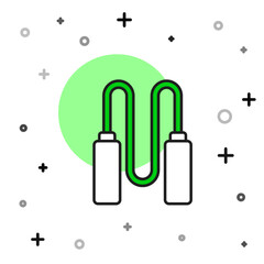 Filled outline Jump rope icon isolated on white background. Skipping rope. Sport equipment. Vector