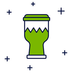 Filled outline Drum icon isolated on white background. Music sign. Musical instrument symbol. Vector