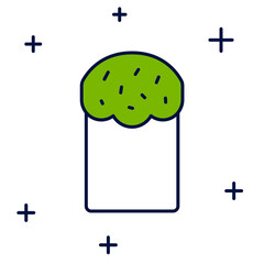 Filled outline Easter cake icon isolated on white background. Happy Easter. Vector