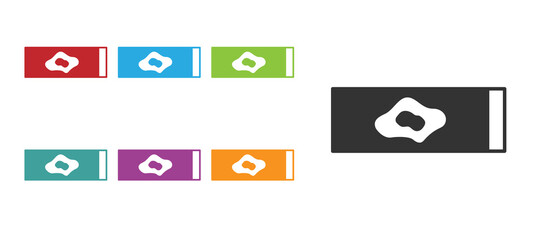 Black Blood test and virus molecule coronavirus icon isolated on white background. Coronavirus, COVID-19. 2019-nCoV. Set icons colorful. Vector