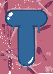 Abstract letter T on A4