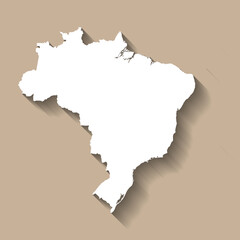 Brazil vector country map silhouette