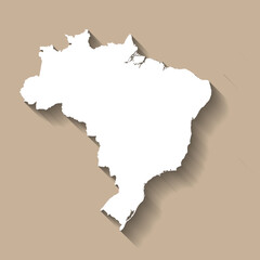 Obraz premium Brazil vector country map silhouette