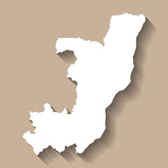 Obraz premium Republic of the Congo vector country map silhouette